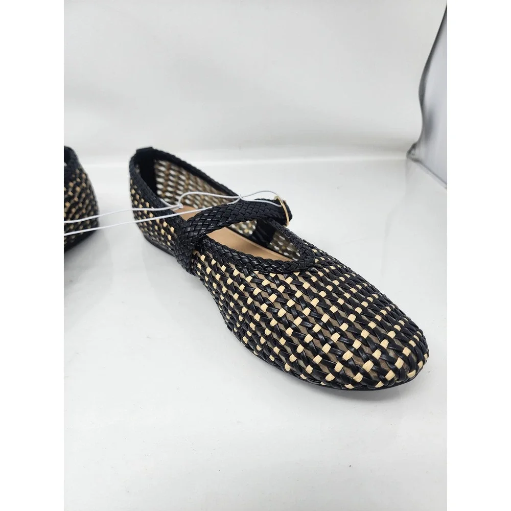 Universal Thread Womens Woven Mary Jane Flats Black Casual Size 11